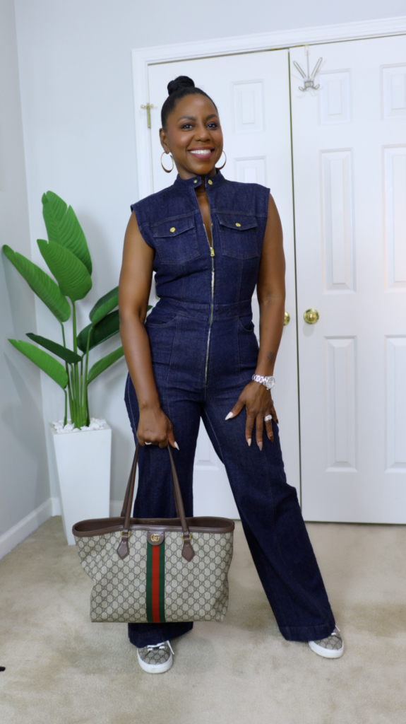 INC Wide-leg Denim Jumpsuit for Fall