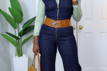 I.N.C. Wide-Leg Denim Jumpsuit